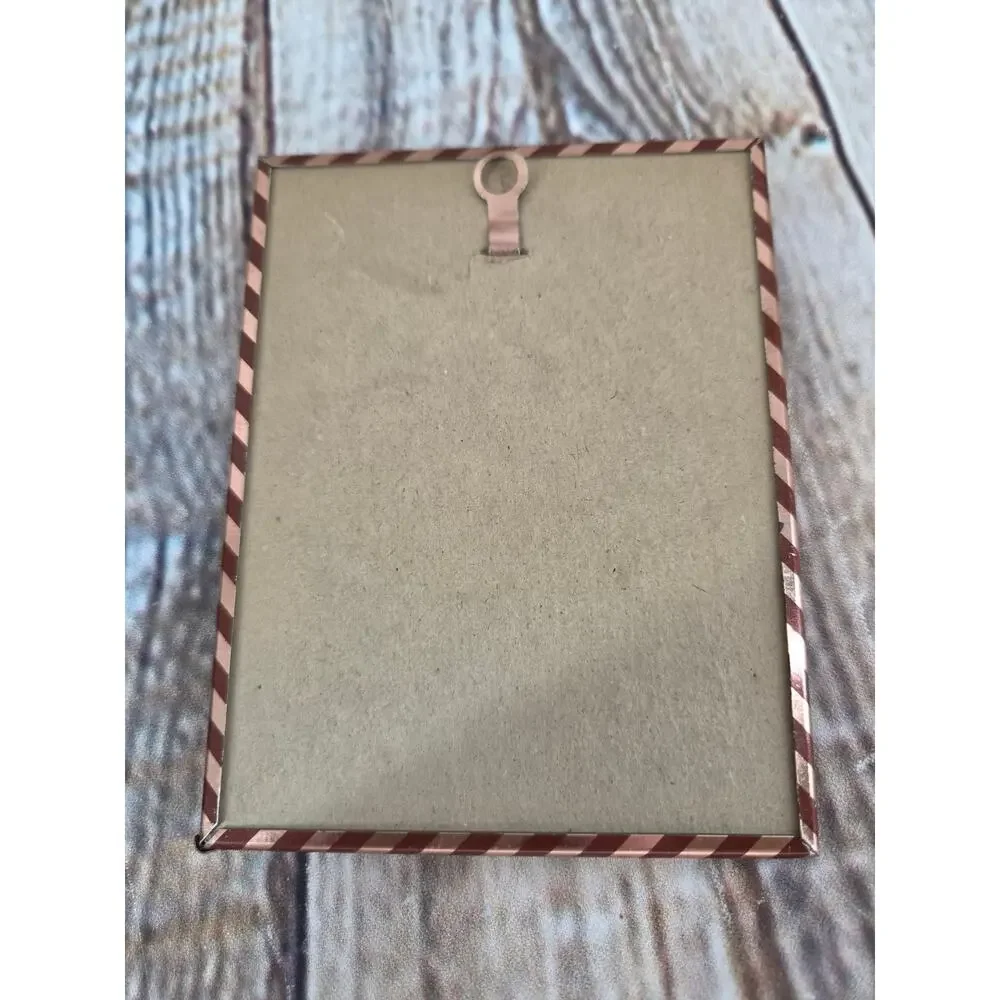 Vintage Silhouette Reverse Painted Bubble Convex Glass 4.5